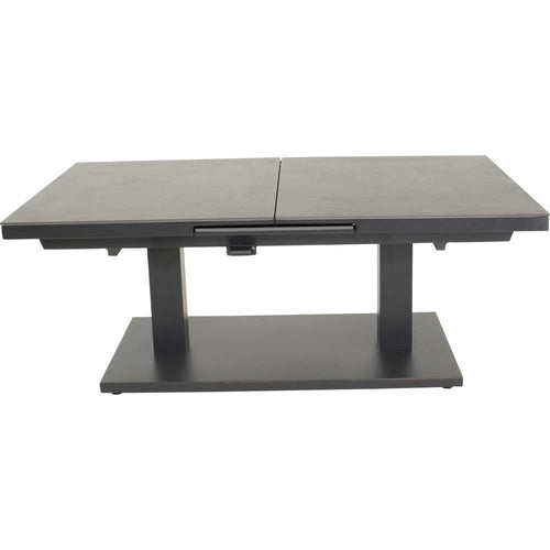 Lesli Living tuintafel Geneva - antraciet - 140/180x85x54/75,5cm