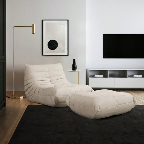 HOME DELUXE Relaxfauteuil met voetenbank CHILL - 102 x 87 x 70 cm