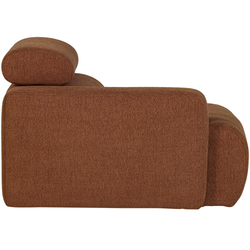 WOOOD 1-zits element bank arm links Novi - Polyester - Terra - 86x109x113 - vtwonen shop