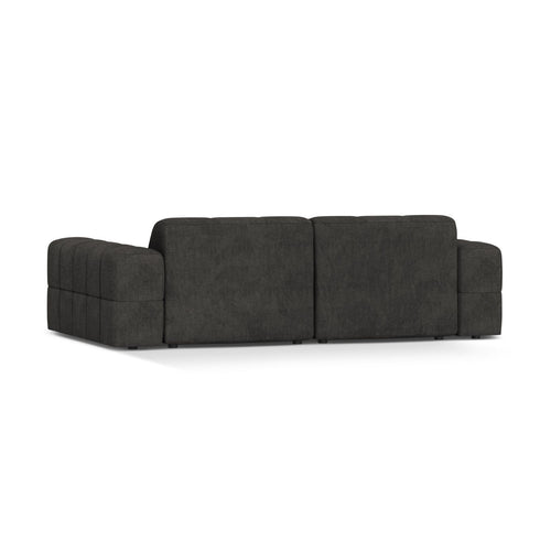 Cosmopolitan Design - Bank Chicago 3-zits, chenille donkergrijs - 102x212x78cm