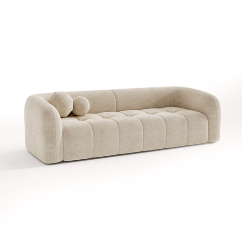 Sia Home - Bank HAUSSMANN - getextureerd fluweel beige 226cm