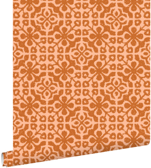 ESTAhome behang verweerde tegels oranje bruin - 50 x 900 cm - 131481 - vtwonen shop