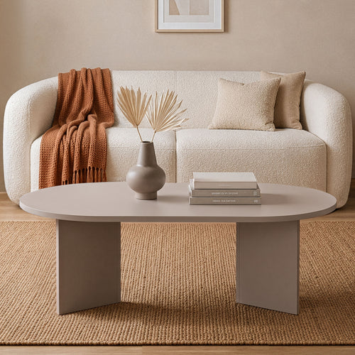 Calicosy - IRIS Ovale salontafel L119 cm - Kasjmier - 60x119x39,8 cm