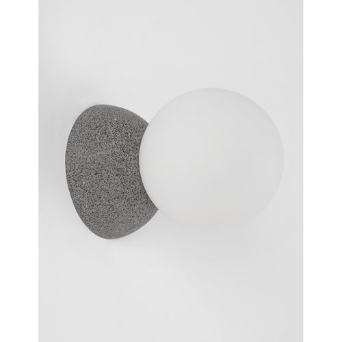 Merano Inuvik Wandlamp Grijs Beton, Opaalglas LED G9