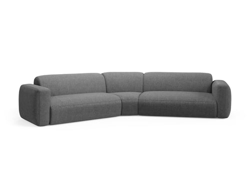 Cosmopolitan Design Symmetrische modulaire hoekbank Strino 3-zits, structurele stof grijs - 210x344x78cm