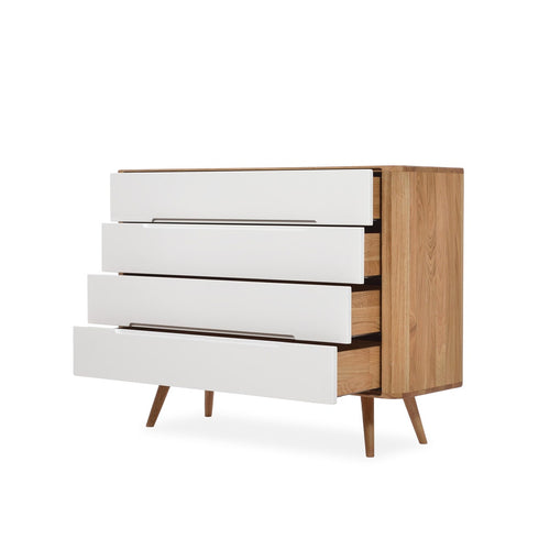 Gazzda Ena Drawer Eikenhouten Ladekast - Naturel / Wit