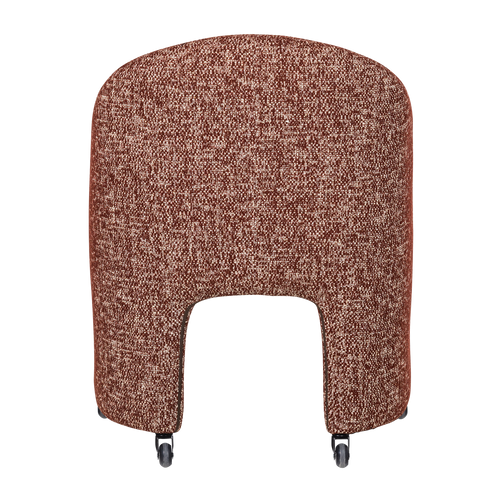 WOOOD eetkamerstoel met wielen Cordo - Melange - Roestbruin - 83x64x64