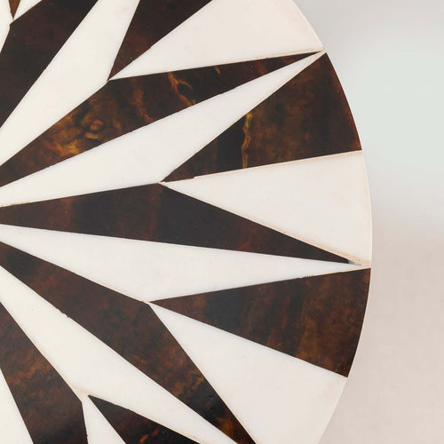 Kare Design Bijzettafel Domero Star Ø25cm bruin en wit