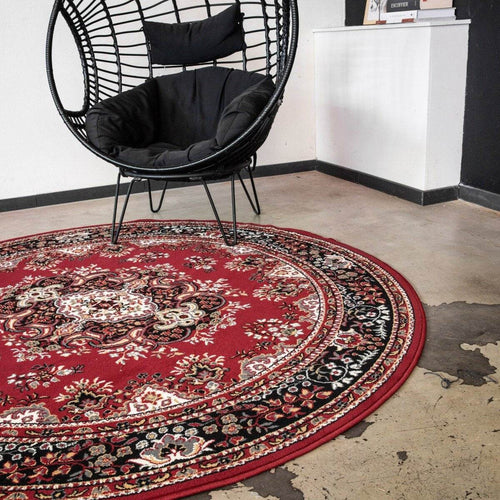 Interieur05 Rond Vintage vloerkleed Nain Perzisch Rood - 200 x 200 cm - vtwonen shop