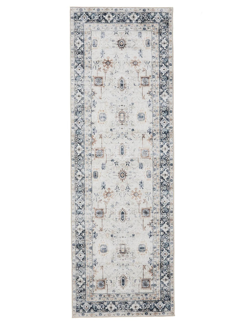 benuta loper George - crème/grijs - 80x240 cm