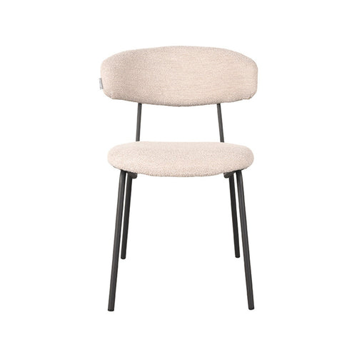 LABEL51 Eetkamerstoel Zack - Naturel Bouclé - Zithoogte 48cm - Set van 2 - vtwonen shop