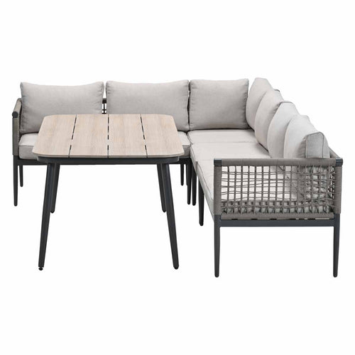 Hoekbank - lounge-diningset Teramon - taupe - Garden Impressions - vtwonen shop
