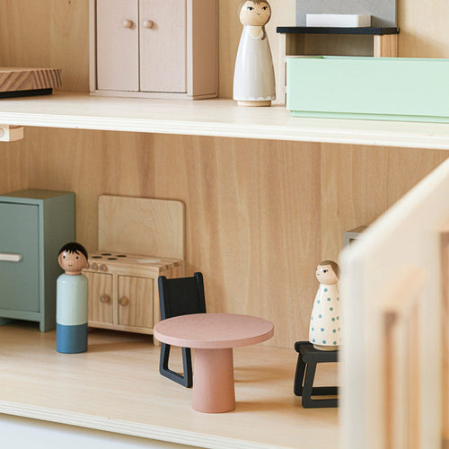 Petite Amélie Retro houten poppenhuis meubels