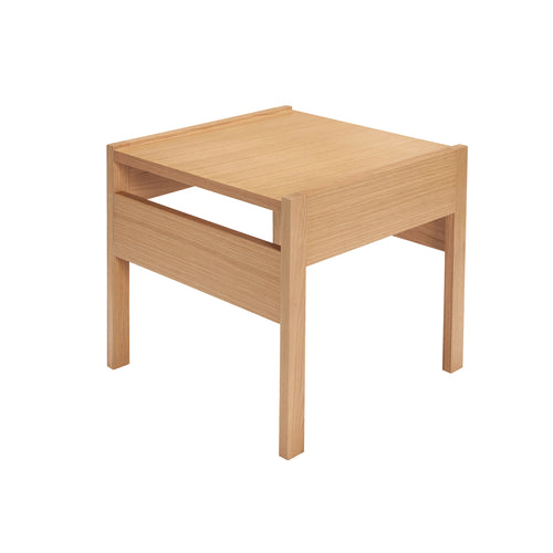 Hübsch bijzettafel Forma - mdf/eikenfineer/eikenhout - 50x51xh45cm