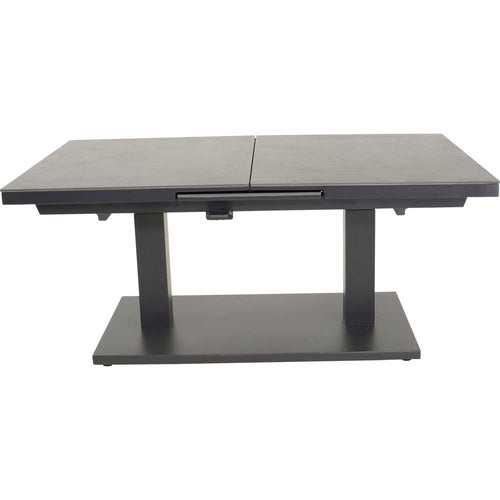 Lesli Living tuintafel Geneva - antraciet - 140/180x85x54/75,5cm