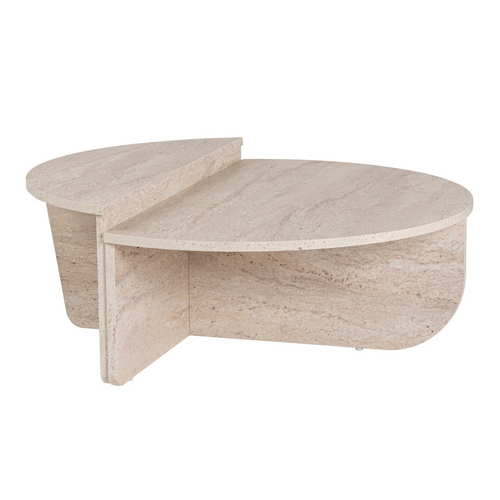 Calicosy - ORION Set van 2 salontafels - Licht hout - 90x90x35 cm
