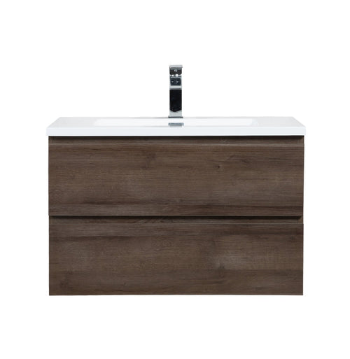 Badplaats Badkamermeubel Set Angela 80 cm – Bruin Eiken – Badmeubel met Wastafel