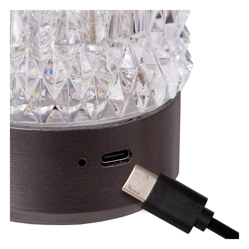 Lucide tafellamp LILY - Geïntegreerde LED - Zwart chroom