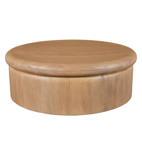DÉJA Living Salontafel Rota - Rond Naturel Mangohout - 90x90x31cm - vtwonen shop