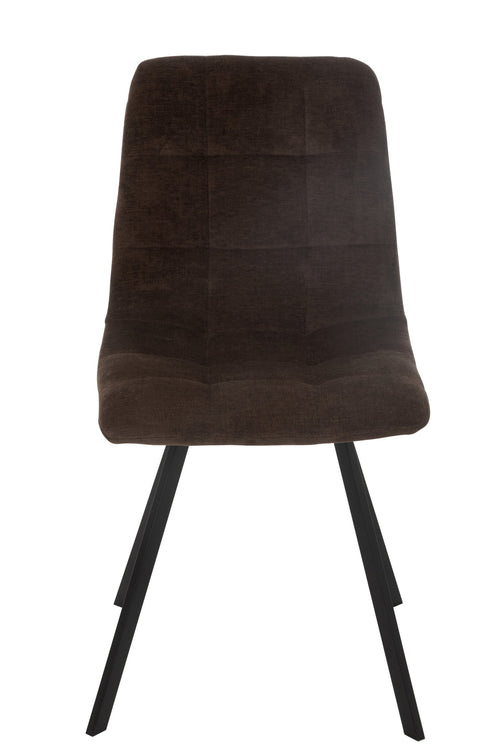 J-Line stoel Clark - metaal/polyester - bruin