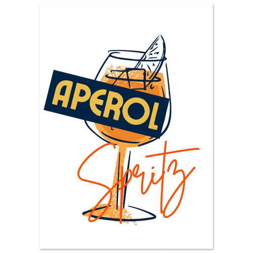 Artfulprints  Aperol Spritz - Sketch   poster A4 21x29.7 cm - vtwonen shop