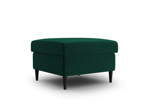 Cosmopolitan Design Poef Kyoto flueel flessengroen - 70x70x45cm