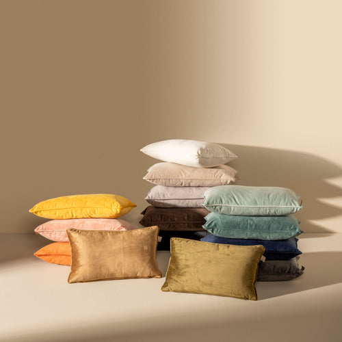 FINN - Kussenhoes 30x50 cm - velvet - lendekussen - Potters Clay - oranje