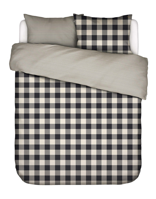 Essenza Chess dekbedovertrek - Tweepersoons – 200x200/220 cm - Antraciet