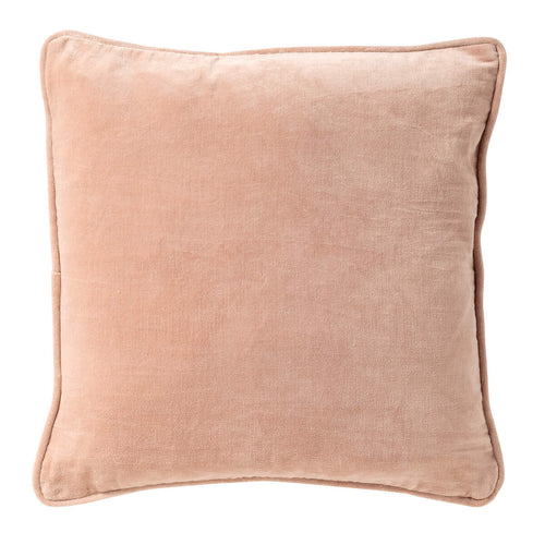 CARINA - sierkussen 45x45 cm - 100% katoen - Misty Rose - roze