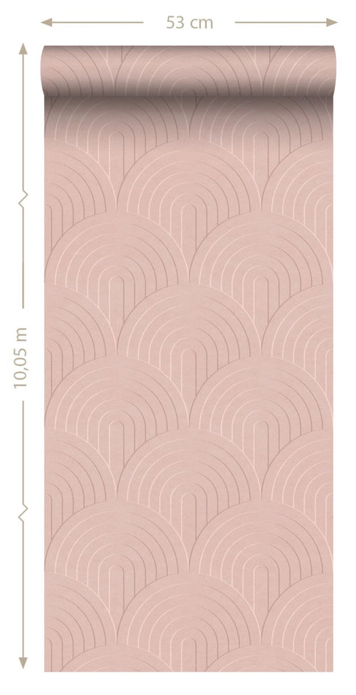 ESTAhome behang 3D-motief roze - 53 cm x 10.05 m - 131108