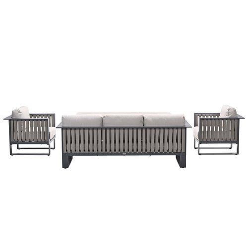 Garden Impressions lounge dining set Gabon - Lagan taupe - 4-delig - vtwonen shop