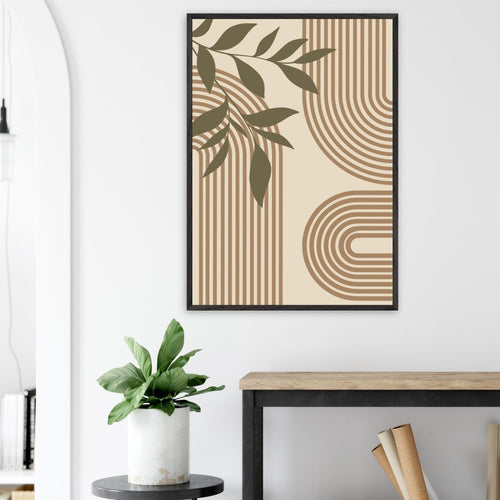 Artfulprints Poster Boho – Structured calm   - 30x40 cm - Bruin