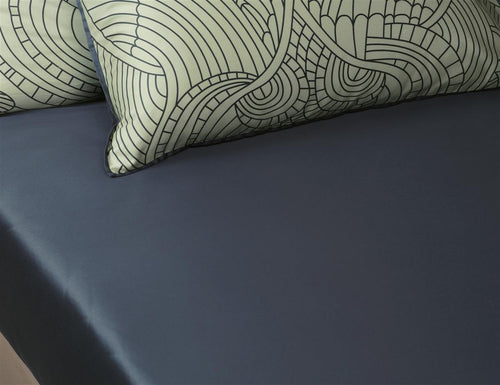 MOOOI hoeslaken Dodo Pavone - 180x200 cm - blauw