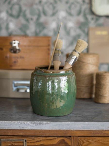 Borastapeter behang vintage bloemen in art nouveau stijl vergrijsd groen - 53 cm x 10.05 m - 660408