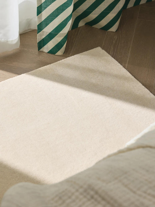 benuta wollen vloerkleed Vera - crème - 200x200 cm