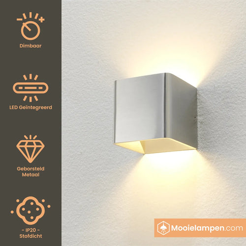 Artdelight Wandlamp Fulda - Aluminium