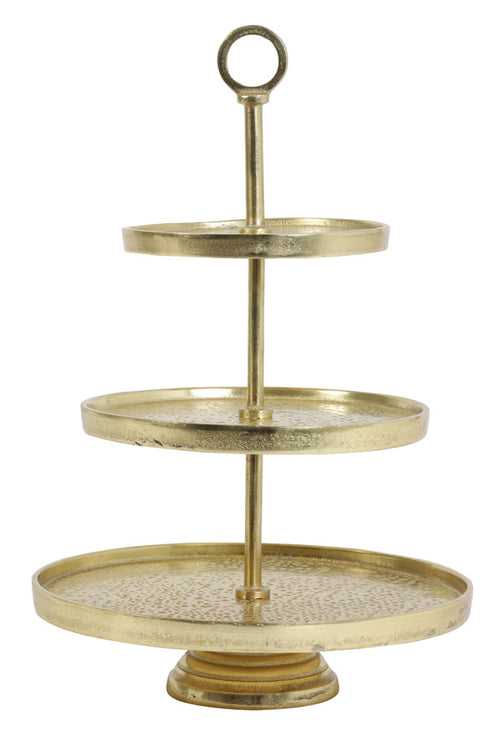 Light & Living etagere Lutek - goud - 32x32x48 cm