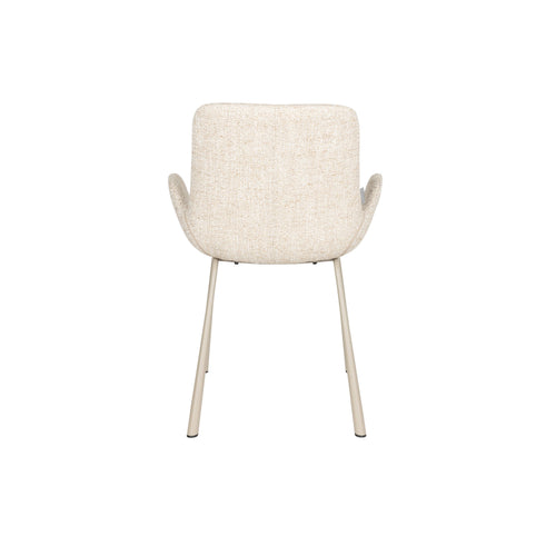 Zuiver Brit Eetkamerstoelen Armleuning Beige - Set van 2
