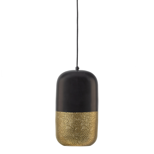 WOOOD tanglamp Tirsa - Metaal - Zwart/Brass - 36x20x20 - vtwonen shop