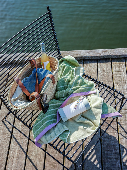 Hübsch handdoek Promenade - katoen - 70x140cm