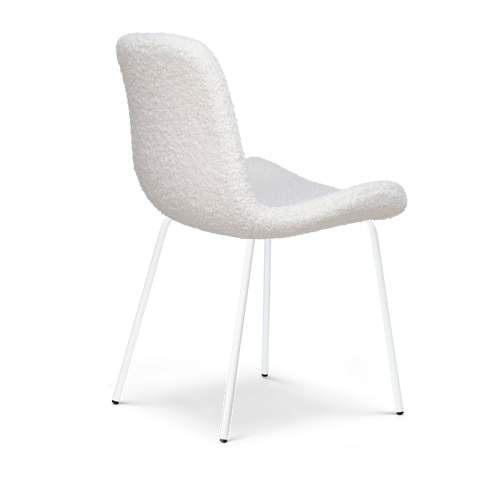 Nolon Nora-Fé Eetkamerstoelen Set van 2 - Teddy Wit - Witte Poten - vtwonen shop