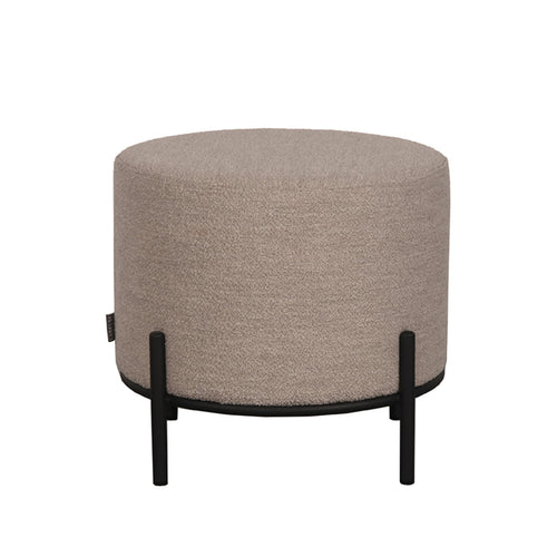 LABEL51 Poef Troy - Naturel Bouclé - 46x46x41cm - vtwonen shop