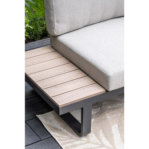 Garden Impressions loungeset Diego 5-delig - donker grijs - valley sand