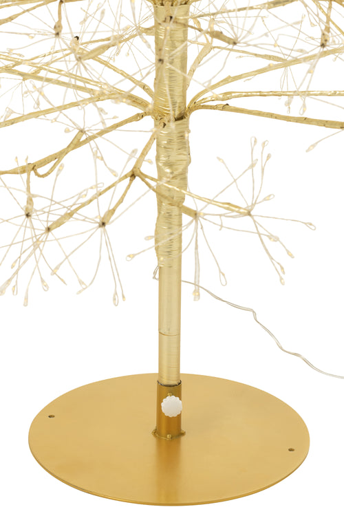 J-Line decoratie Boom - warm witte - ijzer - goud - extra large - LED lichtjes - vtwonen shop