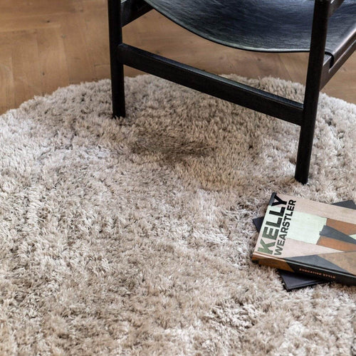 Interieur05 Rond Hoogpolig vloerkleed Fender wit/creme - 240 x 240 cm - vtwonen shop