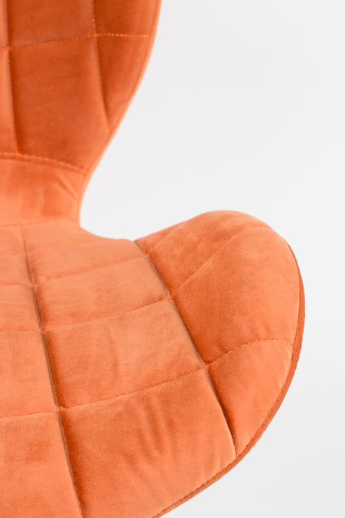 Zuiver OMG Velvet Eetkamerstoelen Oranje - Set van 2 - vtwonen shop