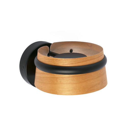 Faro Loop - LED Indoor Wandlamp Zwart, Hout