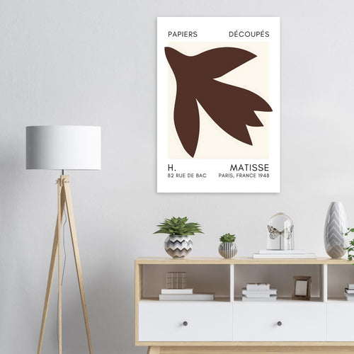 Artfulprints  Matisse – Shapes in the air brown   poster 30x40 cm