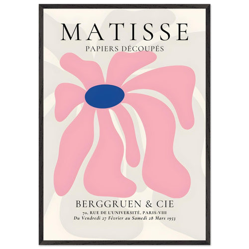 Artfulprints Poster met Lijst Matisse - Pink floral dream   - 70x100 cm - Roze