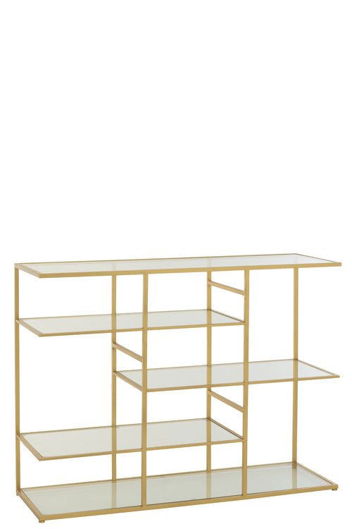 J-Line console - ijzer/glas - goud